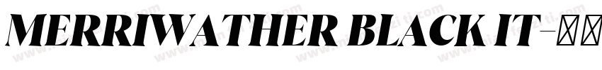 MERRIWATHER BLACK IT字体转换